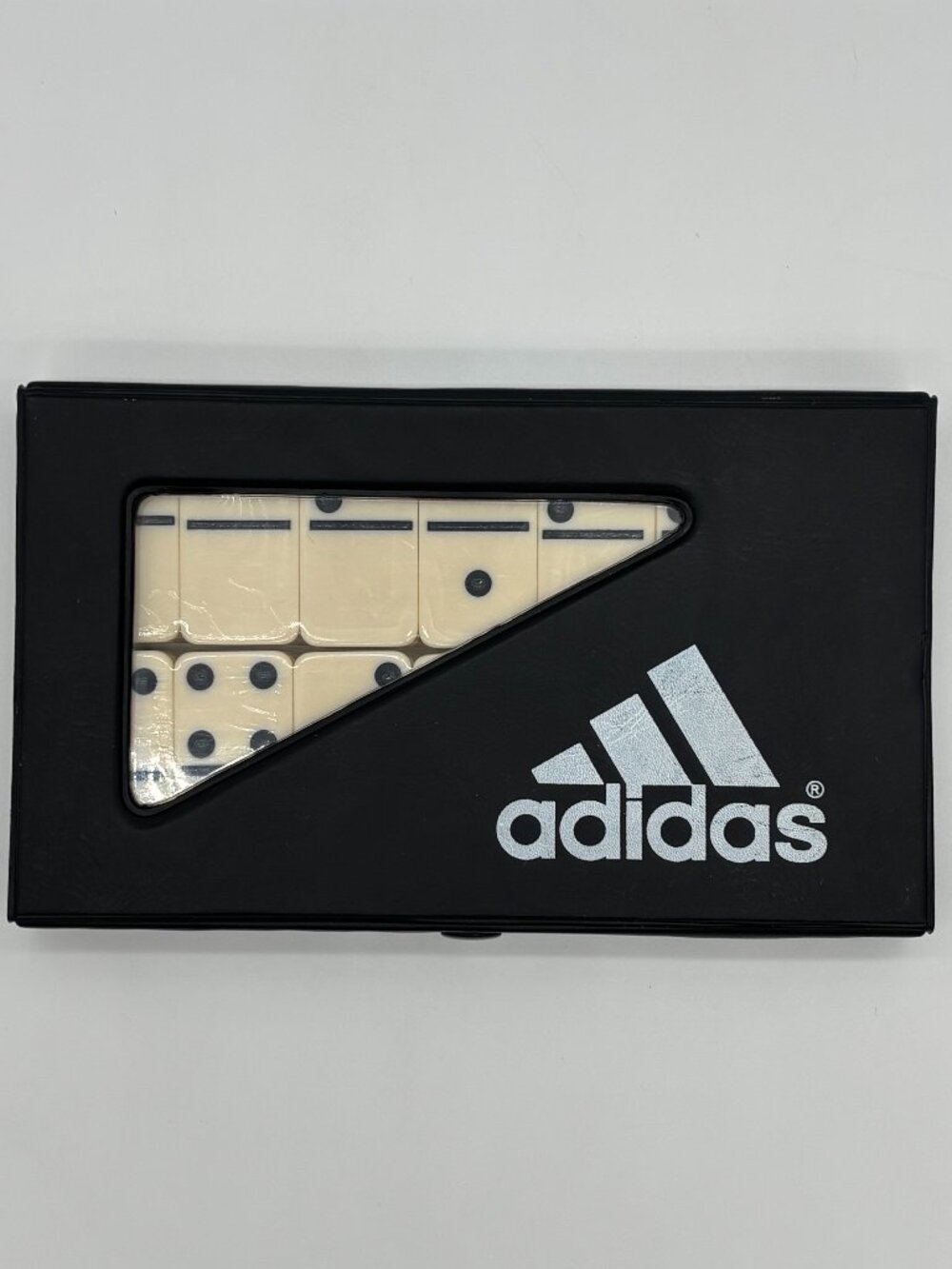 Adidas Limited Edition Dominoes Set Vinyl Travel Case Double Six Ivory Classic